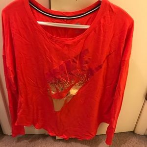 NWT Nike orange active wear shirt